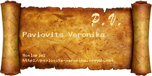 Pavlovits Veronika névjegykártya