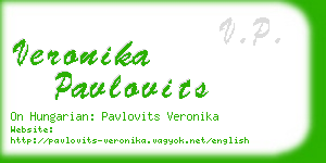 veronika pavlovits business card